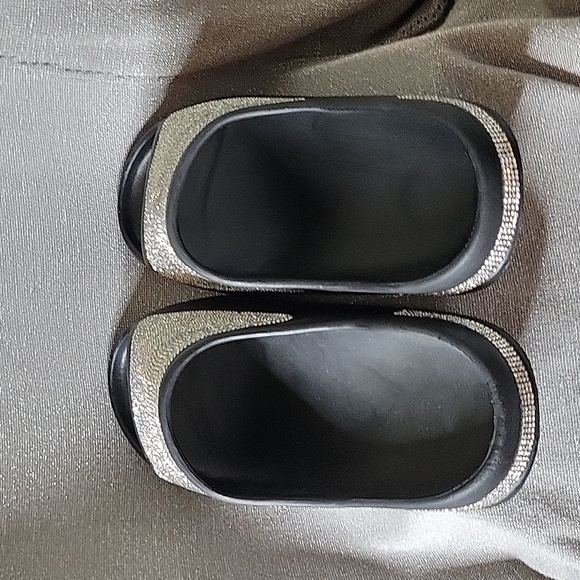 Womens Black Rhinestone slides - Picture 3 of 5